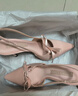 CHARLES&KEITH緞面蝴蝶結尖頭高跟涼鞋女生日禮物CK1-60361556 Light Pink淺粉色 37 曬單實(shí)拍圖