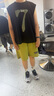 卡兔藍(lán)貓（KATULANMAO）男童無袖套裝夏裝帥氣潮兒童夏季薄款衣服7到8九十一歲男孩兩件套 綠色 170 曬單實拍圖