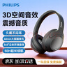 飛利浦（PHILIPS）頭戴式耳機無線藍牙AI通話降噪耳機騎行運動超長續(xù)航通話耳罩電競游戲聽歌TAH2020黑色 曬單實拍圖