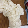 貓人女士睡衣女帶胸墊防走光冰絲兩件套短袖開(kāi)衫文藝可外穿家居服 曬單實(shí)拍圖