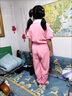 木木屋童裝女童夏季套裝2025新款兒童夏裝短袖洋氣網(wǎng)紅兩件套女孩衣服 粉色長(zhǎng)褲款 130 適合120-130cm年齡7-8歲 曬單實(shí)拍圖