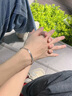 HR赫蓮娜情侶手鏈輕奢小眾定制刻字一對情侶款純銀送男女友七夕禮物 情侶手鏈帶字款【贈(zèng)送限定禮盒】 曬單實(shí)拍圖