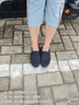 帆布鞋女夏季透氣小白鞋軟底防滑布鞋女厚底工作鞋一腳蹬懶人鞋 黑底黑面 35 曬單實(shí)拍圖