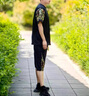 羅蒙（ROMON）兩件套男士寬松薄款短袖短褲搭配青少年夏季大碼t恤休閑運(yùn)動(dòng)套裝 A-黑色 【強(qiáng)烈】中國(guó)風(fēng)穿搭 XL 約120~145斤可穿 曬單實(shí)拍圖
