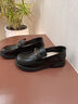 伯德小姐黑色厚底樂(lè )福鞋女小個(gè)子通勤穿搭正裝職業(yè)鞋公考面試皮鞋 NX003 黑色 36 曬單實(shí)拍圖