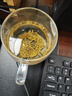 歐梵美茶杯玻璃杯過濾家用帶蓋帶把茶水分離泡茶杯男女透明花茶杯水杯子 竹蓋花草款(500ml) 曬單實拍圖