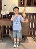 班尼路童裝男童牛仔短褲兒童褲子夏季薄款2025年新款青少年寬松潮流夏褲 淺藍BNL藍綠星標X 130 【推薦體重45-56斤】 曬單實(shí)拍圖