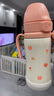 Grosmimi原裝進口格羅咪咪吸管杯嬰兒童保溫杯奶瓶直飲水杯子316不銹鋼粉 曬單實拍圖