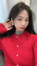 KRISTEN JUDI藍(lán)色耳環(huán)女銀針花朵珍珠流蘇耳釘高級感媽媽耳飾無耳洞蚊香盤耳夾 耳針款-送女友老婆閨蜜生日 浪漫實用禮物禮盒包裝 曬單實拍圖