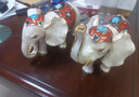 廣贊萊琺瑯彩仿大象擺件工藝品新中式家居客廳酒柜玄關(guān)裝飾喬遷禮品 吉祥如意大象一對(小號白色) 曬單實(shí)拍圖