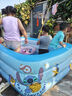 Bestway兒童游泳池寶寶小孩室內(nèi)外家用電動充氣史迪仔周邊玩具洗澡戲水池 曬單實(shí)拍圖