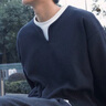 海瀾之家（HLA）衛(wèi)衣男25新款撞色假兩件時尚針織長袖男秋季 深灰1J XL 180/96A 推薦151~164斤 曬單實拍圖