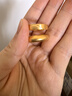 周六福（ZLF）新年禮物  足金999戒指黃金情侶對戒天生一對 計價(jià) 男戒17號-6.34g 曬單實(shí)拍圖