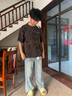 gxg.jeans男裝  藍色簡(jiǎn)約休閑美式寬松牛仔長(cháng)褲男士 25年夏新品 藍色 S (165) -29碼 曬單實(shí)拍圖