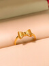 謝瑞麟（TSL） 黃金戒指開(kāi)口女款結(jié)婚蝴蝶結(jié)足金戒指YM678 約3.1克（工費(fèi)750元) 曬單實(shí)拍圖