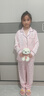 童話酷酷女童冰絲睡衣春夏秋女孩夏季套裝兒童家居服公主睡衣兩件套空調(diào)服 QY 1352粉色 140 碼建議身高135cm左右 曬單實拍圖