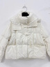 鴨鴨【都市靜奢系列】新中式流蘇羽絨服女短款冬2025最新款小個(gè)子外套 米色 S (155) 曬單實(shí)拍圖