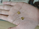 行金銀中足金999五帝幣手鏈轉(zhuǎn)運珠金錢幣DIY編繩手串手繩 生日禮物 雍正通寶（克重多退少補） 約0.5g 曬單實拍圖