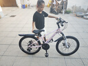 鳳凰（Phoenix）兒童自行車(chē)鎂合金一體輪變速單車(chē)青少年學(xué)生車(chē)中大童車(chē)輕便山地車(chē) 彩虹20/22藍圖變速-粉白 其他 曬單實(shí)拍圖