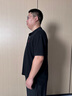 胖哥哥大碼男裝POLO衫加肥加大夏季透氣短袖商務(wù)休閑翻領(lǐng)男士上衣 確實黑 3XL (190-210) 曬單實拍圖