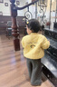 newkingdom兒童棒球棉服男女童棉襖外套加絨寶寶秋冬裝外套嬰兒衣服校服神器 黃色檸檬 120 曬單實(shí)拍圖