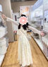 瑜尚臻品海邊度假碎花裙吊帶連衣裙兩件套白色開衫外套披肩遮手臂a字裙子 【套裝】L 曬單實拍圖