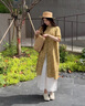 拉夏貝爾（La Chapelle）復(fù)古新中式碎花襯衫連衣裙套裝女2025夏季新款慵懶風(fēng)闊腿褲兩件套 套裝  S 【96斤-105斤】 曬單實拍圖
