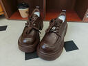 達芙妮復古真皮厚底牛津鞋2025秋季新款通勤英倫風(fēng)樂(lè )福鞋黑色系帶小皮鞋 棕色 【厚底減震-秋季上新】 37 曬單實(shí)拍圖