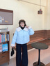 森馬（Semir）羽絨服女冬季拼接毛領(lǐng)大翻領(lǐng)80絨子寬松2025甜美上衣109725113033 曬單實(shí)拍圖
