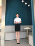 伊婭莎職業(yè)半身裙女春夏短裙修身西裝裙正裝工作裙包臀裙顯瘦一步裙子潮 黑色 M 建議90-100斤 曬單實(shí)拍圖