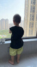 G.DUCKKIDS小黃鴨男童夏裝套裝2024新款兒童衣服韓版時(shí)尚一歲寶寶運(yùn)動(dòng)兩件套 黑色 90 尺碼1~2歲【 80-90cm】 曬單實(shí)拍圖