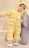 巴拉巴拉童裝嬰兒連體羽絨服輕薄羽絨服寶寶衣服2025冬裝抱衣爬服男童女童 黃色雪人-白鴨絨 90 cm-充絨量47g 曬單實(shí)拍圖