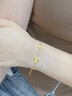 中國黃金（CHINA GOLD）18K黃金五花四葉草手鏈女2025新款K金手鏈生日七夕禮物送女友老婆 18K金五花手鏈-約1.1g 曬單實拍圖