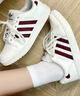 adidas NY 90 STRIPES經(jīng)典運動板鞋男女春季新款阿迪達斯三葉草 漢玉白/紅色/金色     38 曬單實拍圖