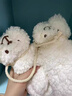 慕欣可愛(ài)小熊毛絨掛脖手套女冬季騎車(chē)連指保暖加厚加絨騎行棉手套冬天 白色 均碼 曬單實(shí)拍圖