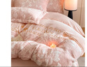 無(wú)印良品a類(lèi)冬季牛奶絨四件套高端輕奢高級感珊瑚絨雙面絨床單被套三件套 百合-粉玉【A類(lèi)母嬰級 爛花兔毛絨】 1.8m 床單款 四件套-被套200*230cm 曬單實(shí)拍圖