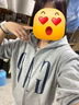 GAP男女裝2025秋季新款logo印花抓絨寬松運動(dòng)連帽衫衛衣786920 灰色 M (170/92A) 亞洲尺碼 曬單實(shí)拍圖