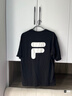FILA FUSION斐樂潮牌女裝情侶款針織短袖衫2025春新款涼感防曬寬松T恤 正黑色-BK XL （180/100A/XL） 曬單實拍圖
