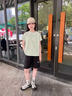 NICKYBABY兒童網(wǎng)球服夏季速干衣短袖2025新款女童運動套裝羽毛球訓練服透氣 18530白色+19146綠色 140 cm 曬單實拍圖
