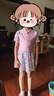 361°兒童泳衣女孩夏季可愛(ài)連體裙式平角游泳衣中大童學(xué)生游泳裝備 曬單實(shí)拍圖
