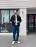 SUSTYLE高端奢侈品男裝高檔男士夾克2025春秋新款痞帥仿麂皮外套男款 摩卡棕 2XL 建議 140-155斤 曬單實(shí)拍圖
