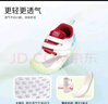 江博士春季男女寶寶網(wǎng)布透氣舒適軟底嬰兒步前鞋簡(jiǎn)約拼色童鞋 米色 22 腳長(cháng)約12.7-13.3 曬單實(shí)拍圖