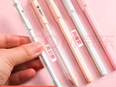 晨光0.35mm中性筆裸色控系列簽字筆黑色學(xué)生用筆83001 拔帽12支裝 曬單實(shí)拍圖