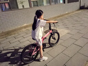 書比超輕兒童折疊自行車男女孩4-16歲變速山地車中大童學(xué)生車童車009 20寸- 公主粉（8速） 曬單實(shí)拍圖