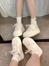 森馬配裙子小白鞋女2025新款秋季厚底休閑面包鞋小眾學(xué)生板鞋女 米白色贈(zèng)送運(yùn)費(fèi)險(xiǎn) 37 曬單實(shí)拍圖