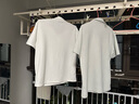 名創(chuàng  )優(yōu)品（MINISO）220G重磅短袖男T恤夏季厚實(shí)不透高級感精梳棉純棉半袖寬松上衣服 【220G重磅】冰魄藍 L /175(體重120-140斤) 曬單實(shí)拍圖