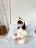 迪士尼（Disney）嬰兒衣服春秋冬新款連體衣棉保暖六個(gè)月寶寶秋裝女寶夾棉睡衣秋 草莓公主 73cm 曬單實(shí)拍圖
