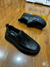 海瀾之家豆豆鞋男商務(wù)休閑皮鞋男2025秋季厚底百搭潮懶人套腳一腳蹬鞋子男 黑色 41 曬單實(shí)拍圖