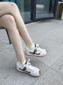 依思 Q（exull）德訓鞋女2025夏秋新款軟底百搭透氣休閑鞋女輕便防滑板鞋女阿甘鞋 米色 真皮【乳膠鞋墊】 37 曬單實拍圖