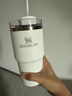 STANLEY網(wǎng)紅吸管杯水杯保溫杯大容量辦公車載不銹鋼杯子591ML-霜白 曬單實拍圖